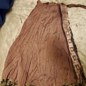Recyled sari wrap around skirt